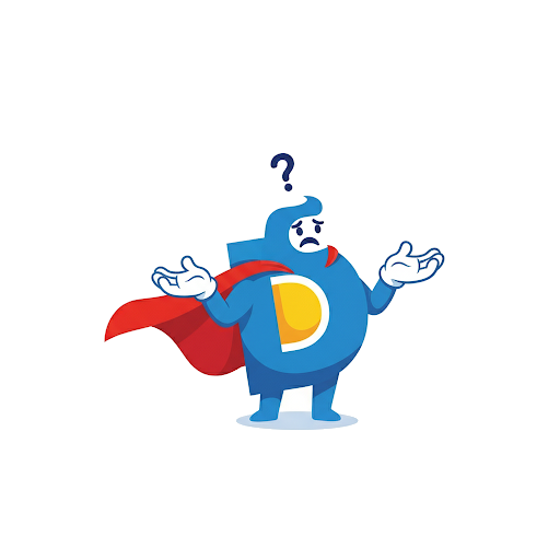 Doey mascot shrugging